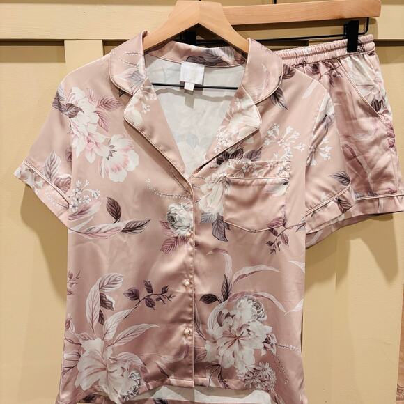 Le rose Other - MJ x Le Rose “Sasha Parisian Fleur” Satin Sleep Set Bridal Boutique size Small